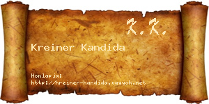 Kreiner Kandida névjegykártya